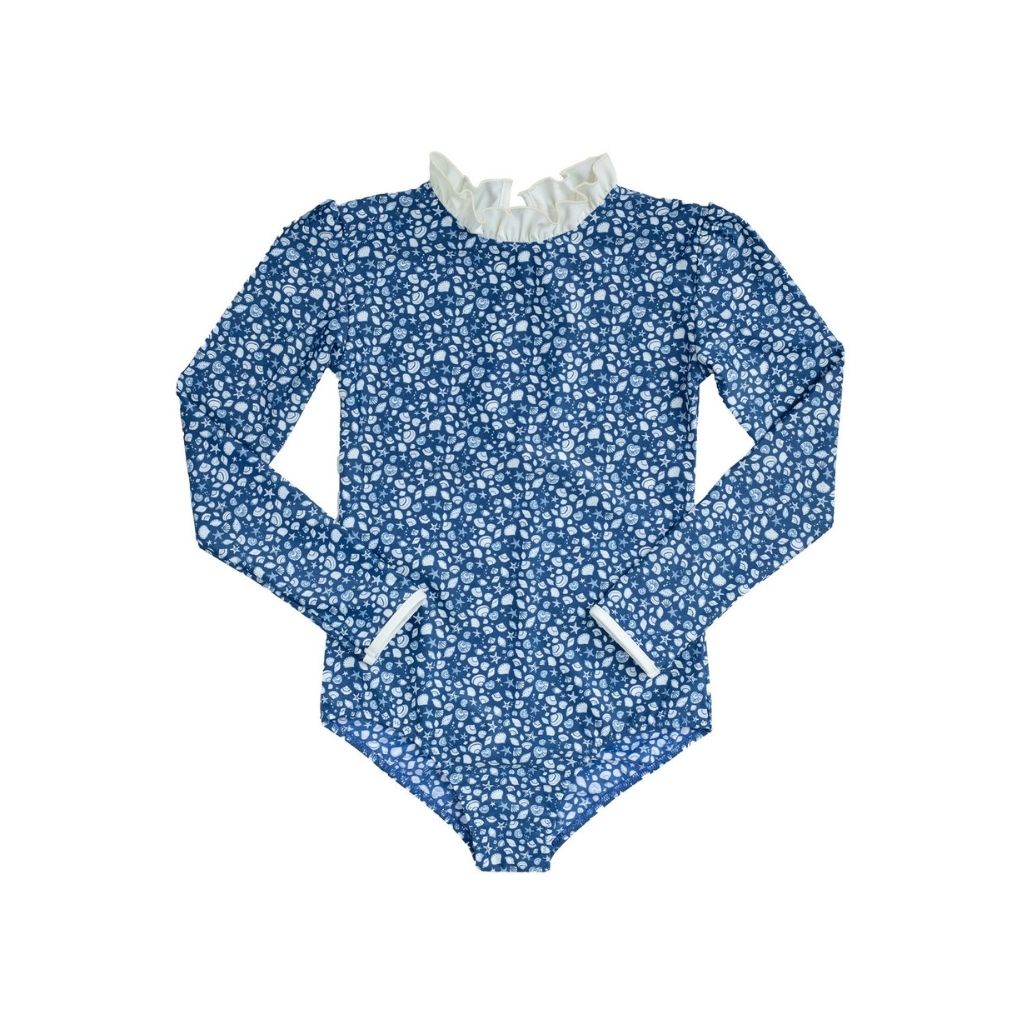 Folpetto Sofia Surf Suit Night Blue - Shell Print | The Little Sunshine ...