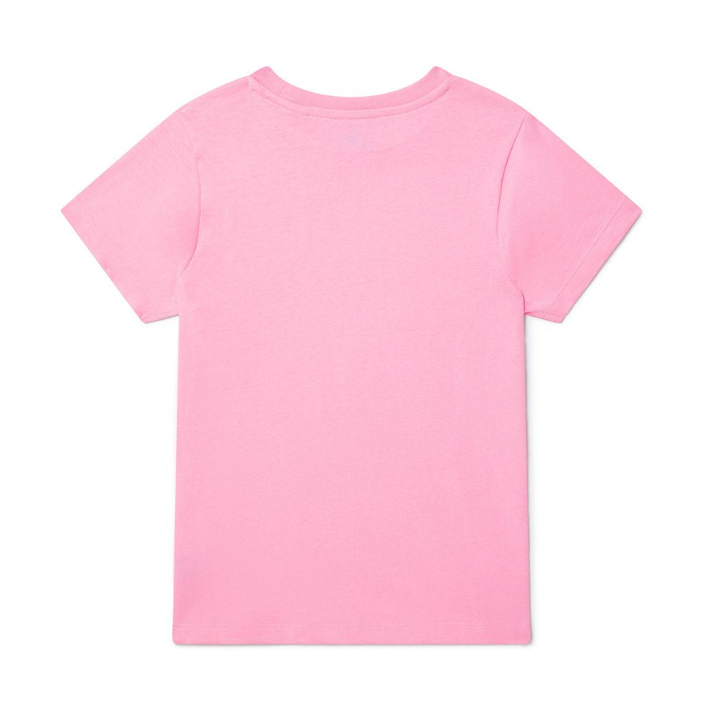 Back product shot of the Clara Palm Kids T-Shirt from Boardies in Pink