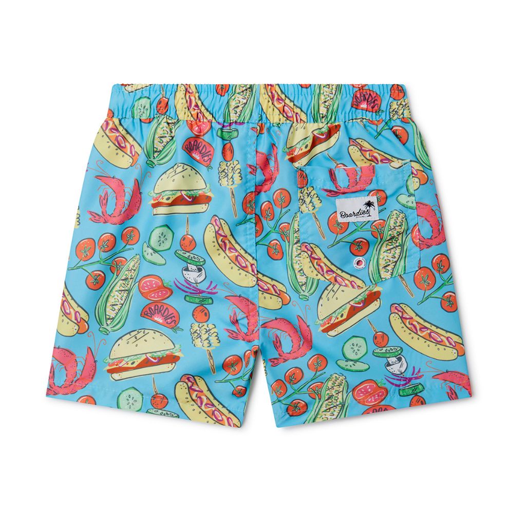 Back product shot of the Boardies Kids Grill Master Swim Shorts 