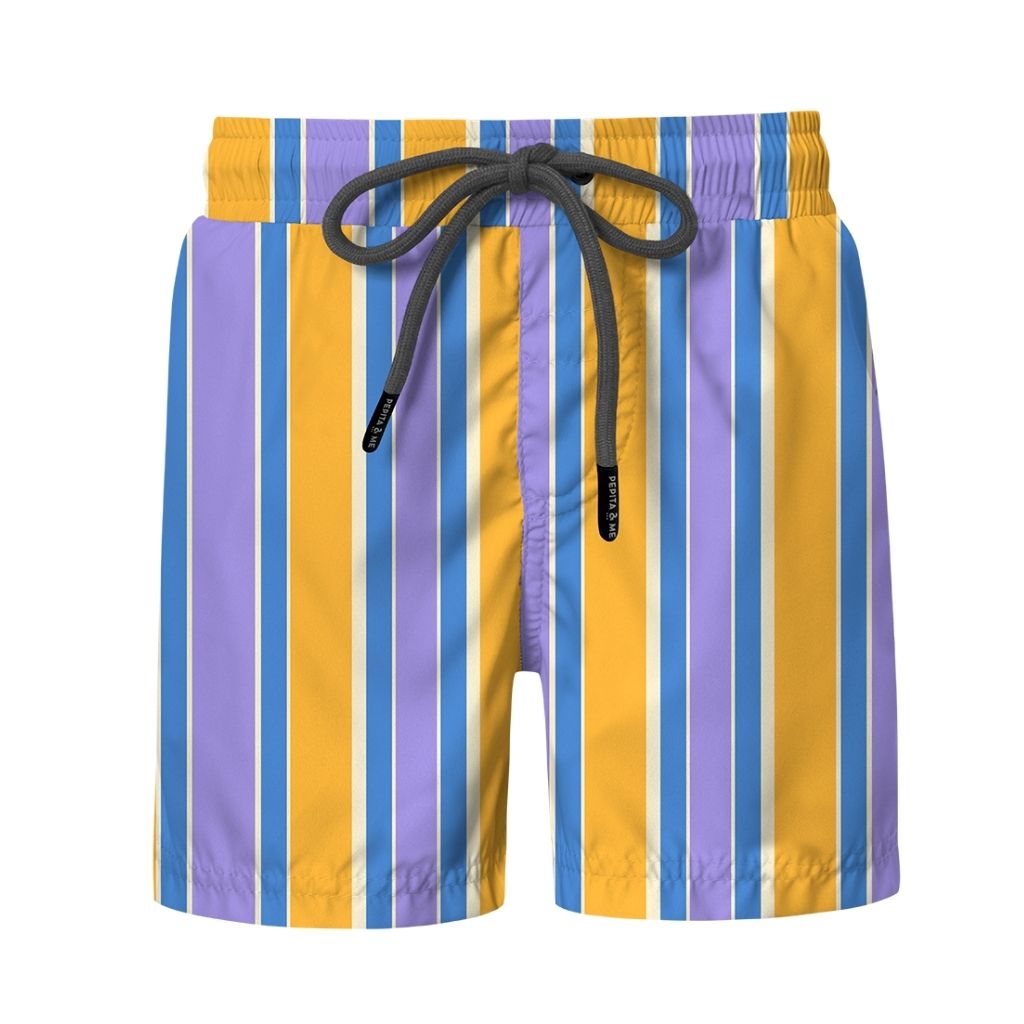 Product shot of the front of the Hamaca Honda Swim Shorts for boys from Colombian swim and resort wear brand Pepita & Me