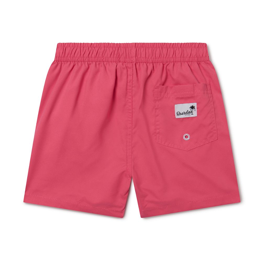 Back product shot of the Boardies Las Coloradas Kids Swim Shorts