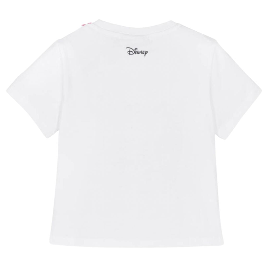 White MC2 Saint Barth girls t-shirt with Disney logo on the back against a white background