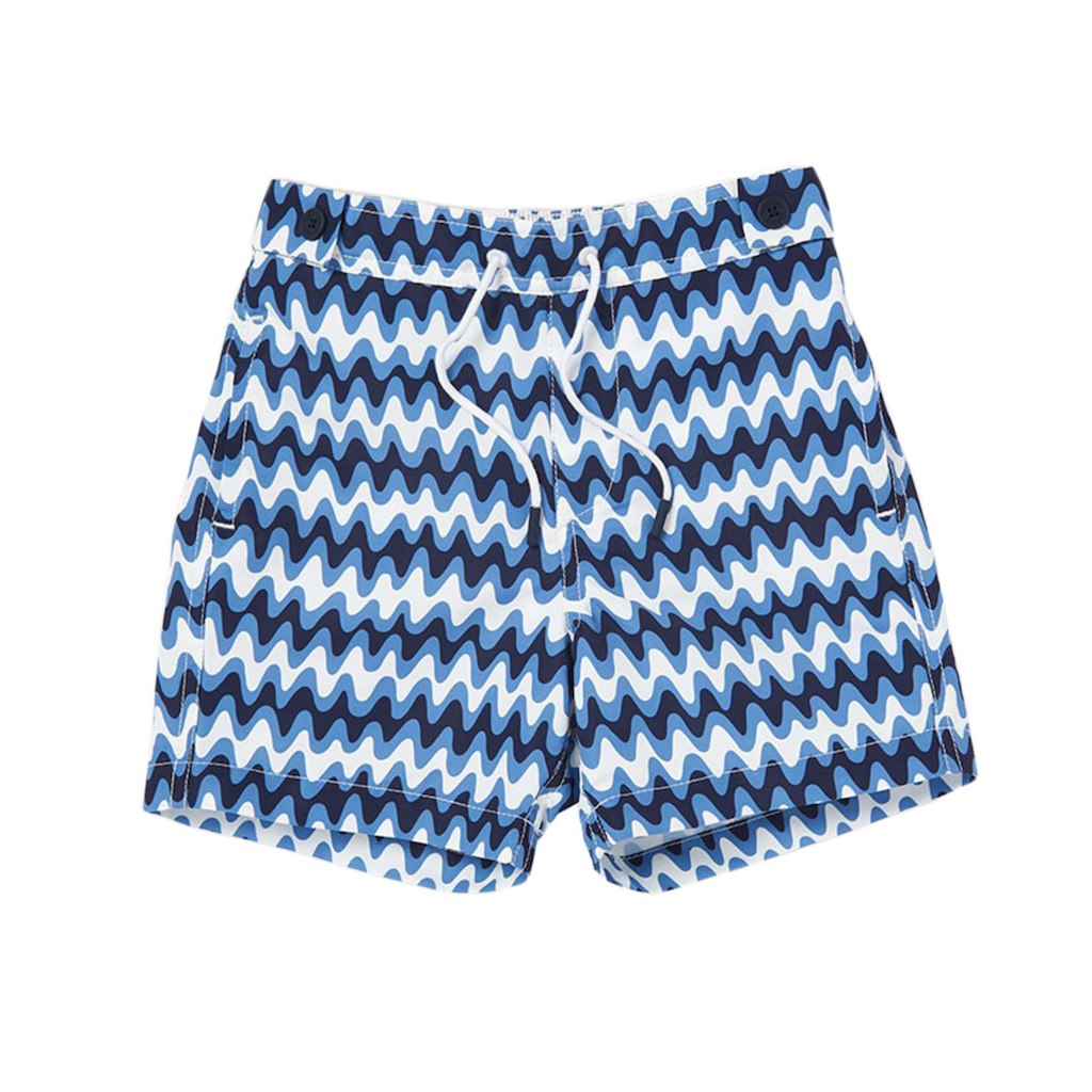 Frescobol Carioca - FC monograma Sport Swim Shorts Chateau Blue & White M