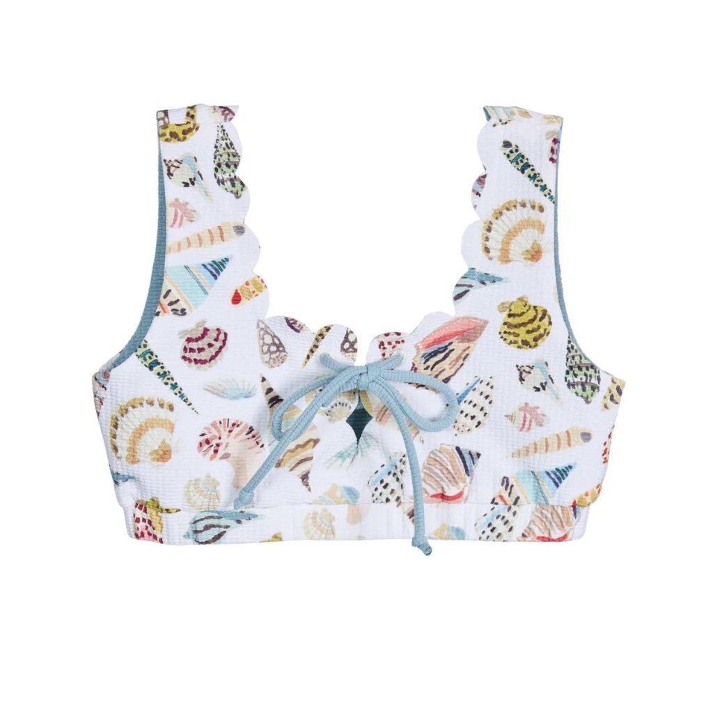 Marysia Bumby Palm Springs Tie Bikini Top Coconut Shell Print ...