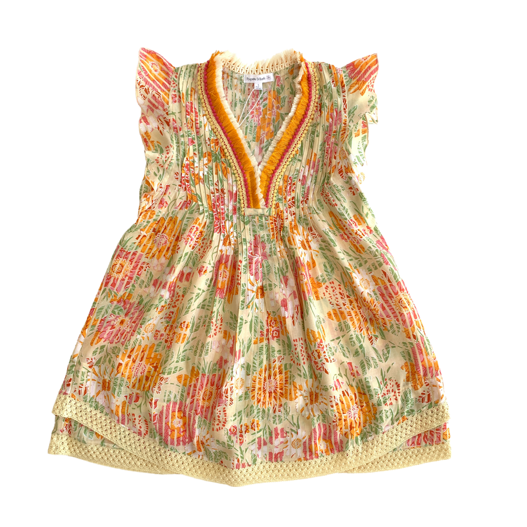 Poupette St Barth Sasha Yellow Mini Dress