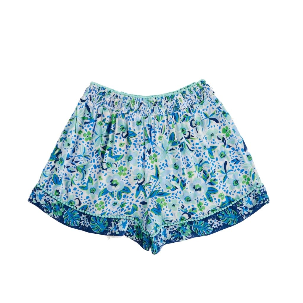 Poupette St Barth Cindy Blue Floral Monaco Shorts | The Little Sunshine ...