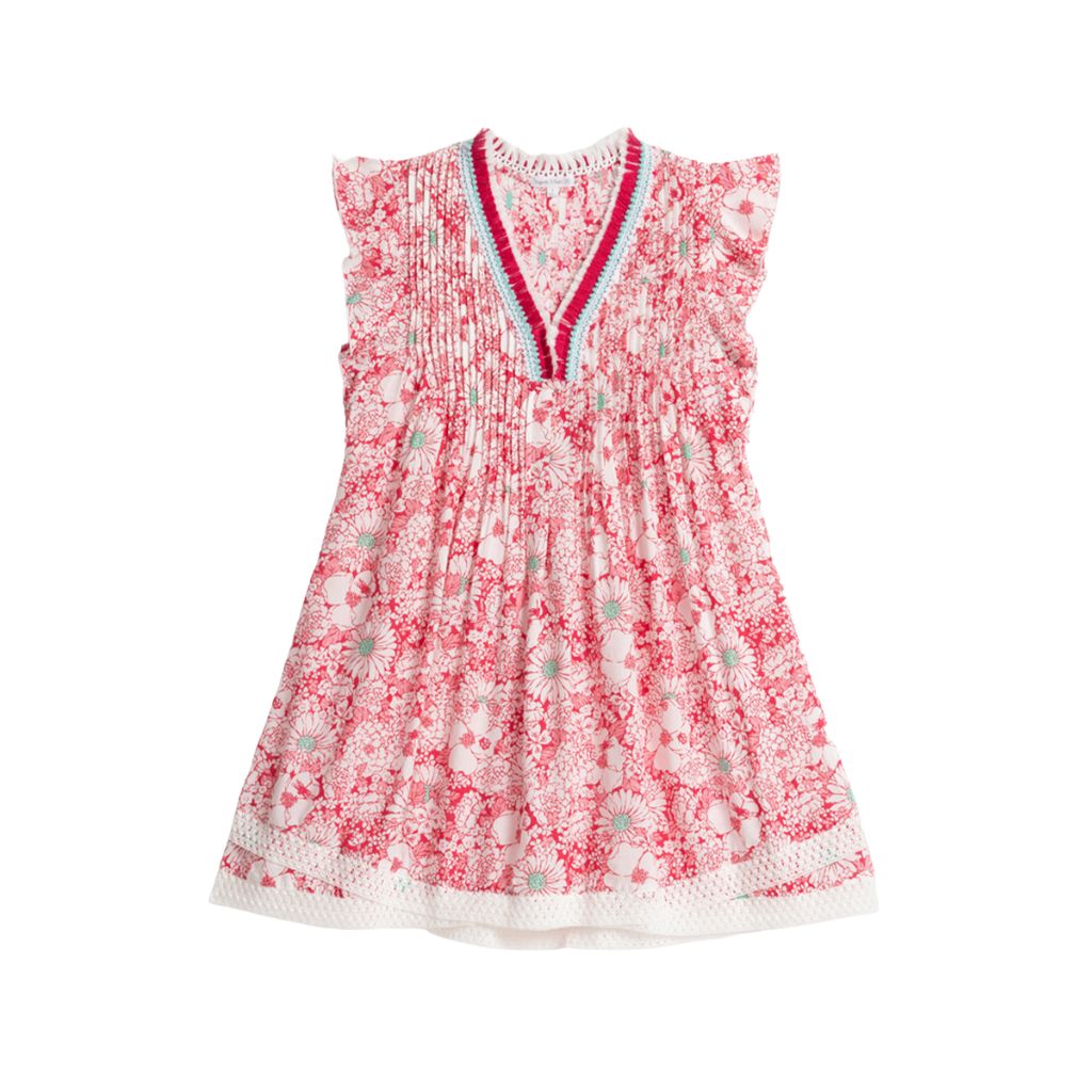 poupette st barth sasha v mini dress Sasha Mini Dress in Pink Mid 70's Garden